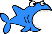 Tiburón abriendo la boca